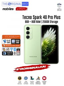 Tecno Spark 40 Pro Plus - 8GB RAM - 256GB Storage - Easy Monthly Installments - PTA Approved - 1 Year Official Warranty - The Original Bro Mobiles - TOB70